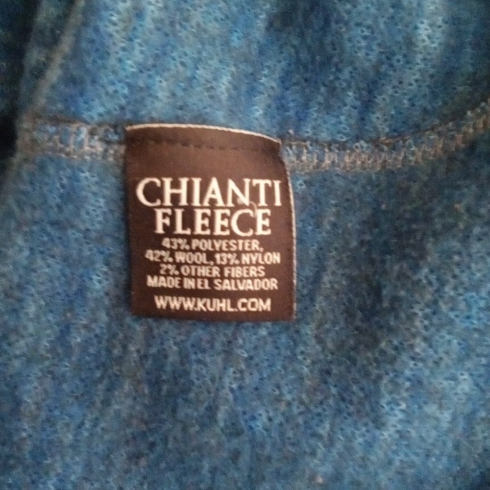 KÜHL Blue Quarter-Zip Pullover Blue Chianti Wool Blend Outdoors Mens M - Picture 9 of 13